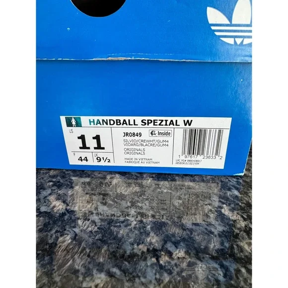 Adidas Handball Spezial W Silver Violet Cream White Gum JR0849 Womens 11 NEW - Picture 7 of 8